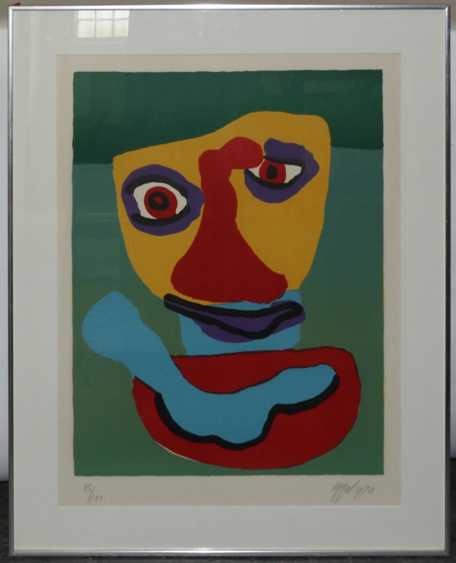 Karel Appel, (Dutch, 1921-2006), Smile Again, 1970: Karel Appel (Dutch, 1921-2006) Smile Again, 1970 screenprint edition 85/100, signed Appel and dated (lower right) 26 x 20 inches.
