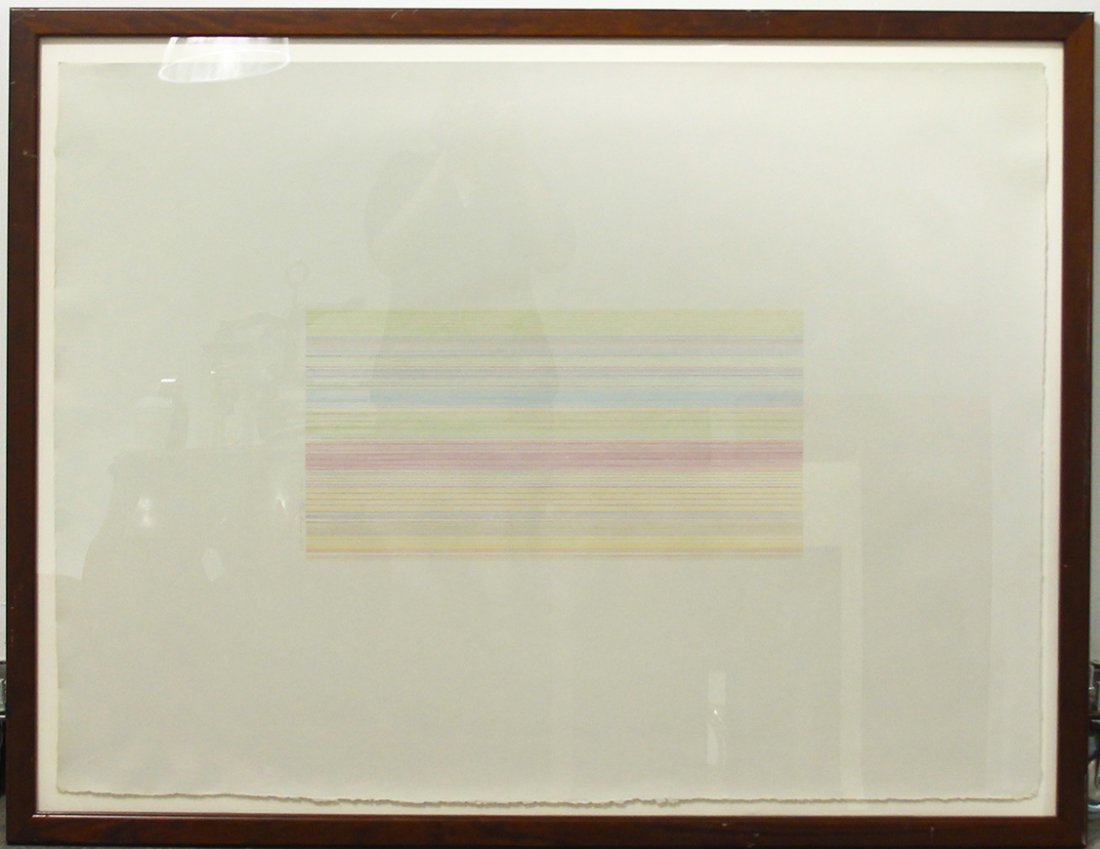 Gene Davis, (American, 1920-1985), Untitled, 1973: Gene Davis (American, 1920-1985) Untitled, 1973 lithograph edition 15/75, signed Gene Davis and dated (lower right) 20 x 10 1/4 inches.