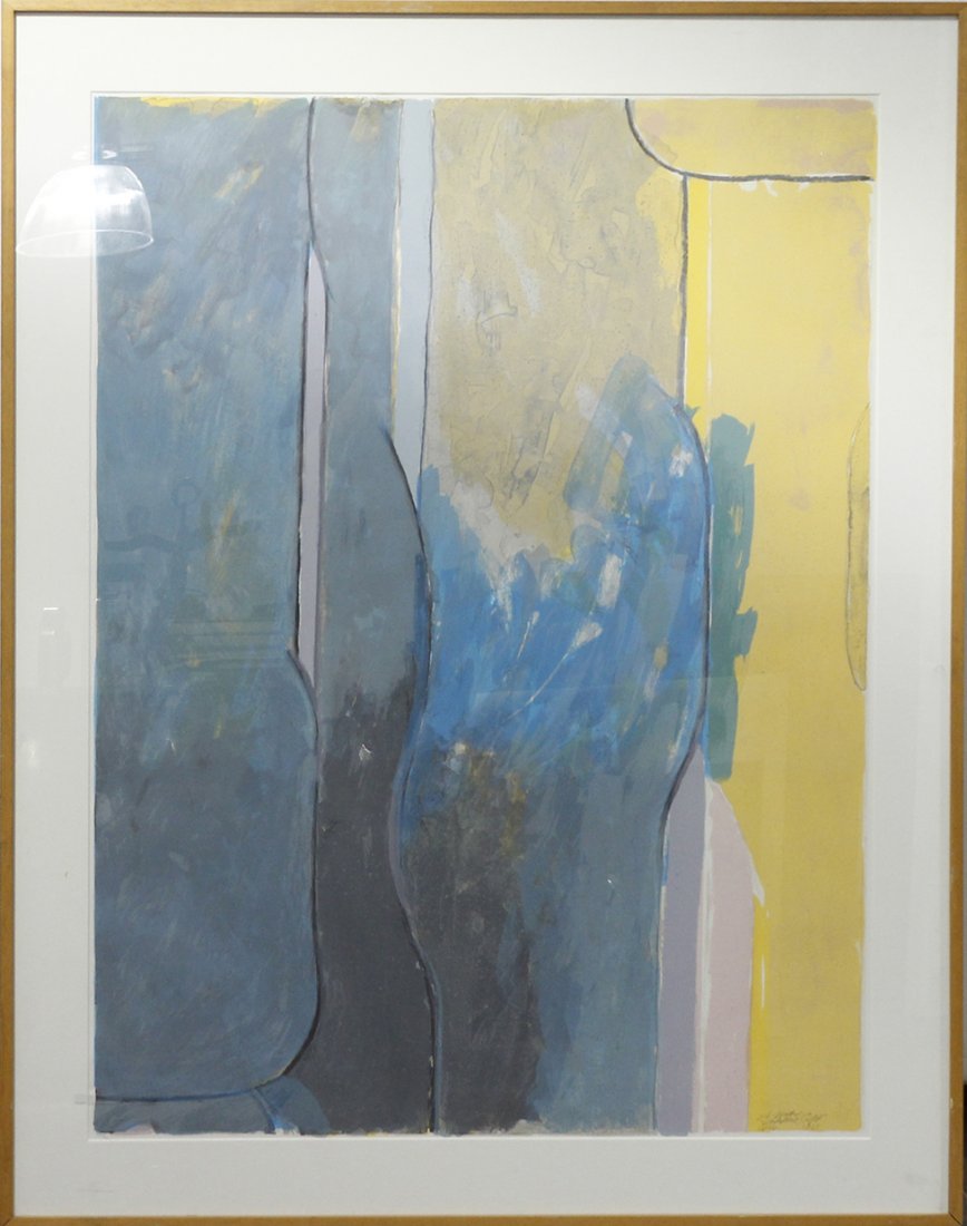 Arthur Osver, (American, 1912-2006), October's Sky, 198: Arthur Osver (American, 1912-2006) October's Sky, 1983 lithograph edition IX/XV, signed A. Osver and dated (lower right) 39 1/2 x 29 1/2 inches.