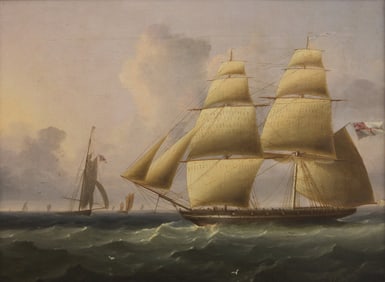 James Edward Buttersworth (American/British, 1817-1894) Frigate Testing her Guns (Possibly Off Deal)