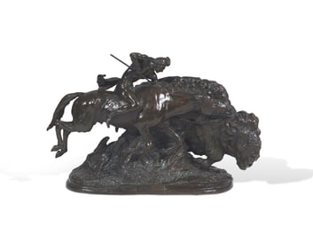 Alexander Phimister Proctor (American, 1862-1950) Pursuit of the King of the Herd, conceived 1914, c