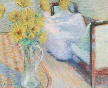 Theodore Earl Butler (American, 1861-1936) Playing with Jimmy, 1893