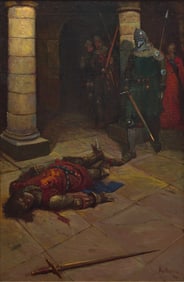 Stanley Massey Arthurs (American, 1877-1950) The Death of Mordred, 1906