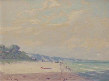 Frank Virgil Dudley (American, 1868-1957) Indiana Dunes and Lake Michigan Shore