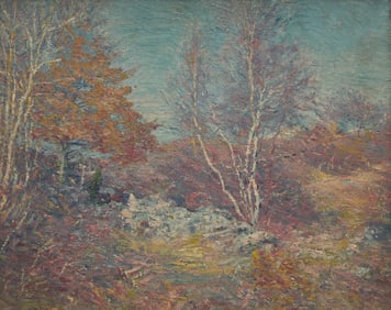 Robert Vonnoh (American, 1858-1933) Autumn Birches, Old Lyme, Conn., c. 1915