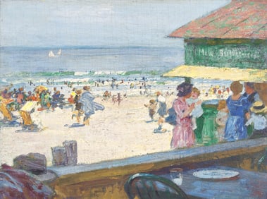 Edward Henry Potthast (American, 1857-1927) Beach Scene #5, c. 1920