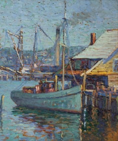 Harriet Randall Lumis (American, 1870-1953) Old Fish House, Glouchester, c. 1920