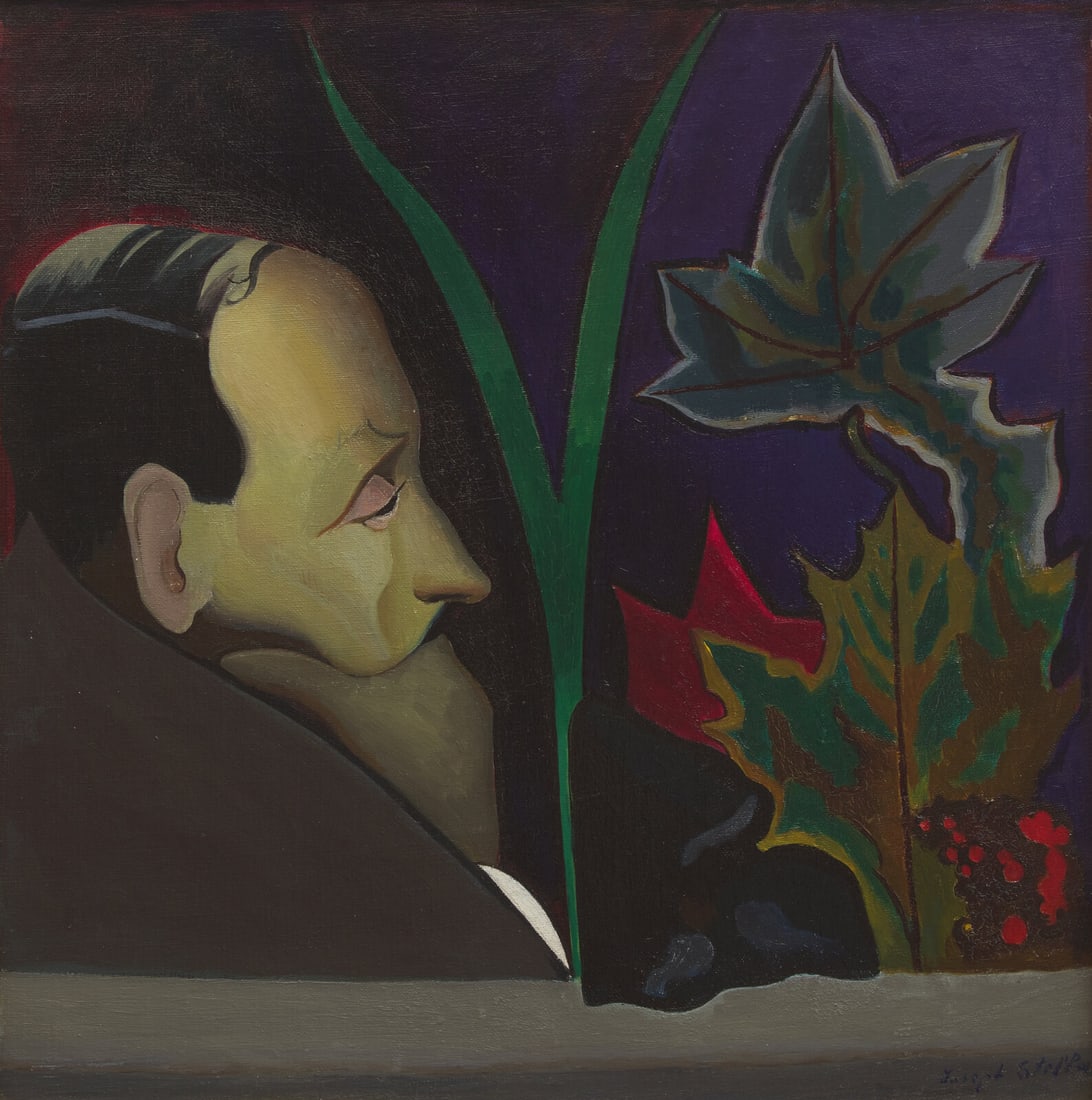 Joseph Stella (American, 1877–1946) Untitled (Portrait Profile and Still Life): Joseph Stella (American, 1877–1946) Untitled (Portrait Profile and Still Life) oil on canvas signed Joseph Stella (lower right) 19 1/8 x 18 7/8 in. Provenance: Private Collection, 1998. Sotheby'