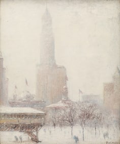 Guy Carleton Wiggins (American, 1883-1962) New York City–Winter, 1944