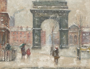 Guy Carleton Wiggins (American, 1883-1962) Winter, Washington Square