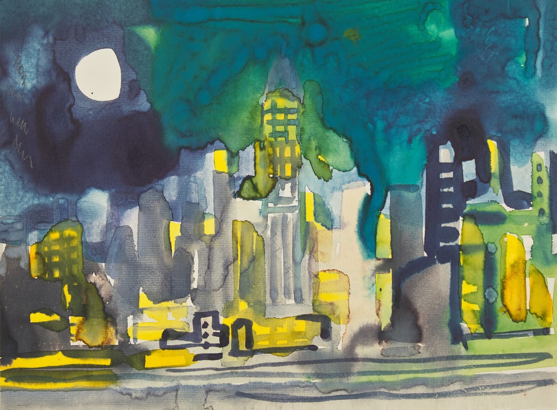 Romare Bearden (American, 1911-1988) New York, c. 1979: Romare Bearden (American, 1911-1988) New York, c. 1979 watercolor on paper signed Romare Bearden (upper left) 9 3/8 x 12 5/8 in. This work will be included in the forthcoming Romare Bearden Digital&nb