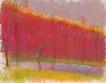 Wolf Kahn (American/German, 1927-2020) Red Rising, 1991
