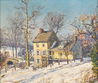 Edward Willis Redfield (American, 1869-1965) The Old Homestead, c. 1924