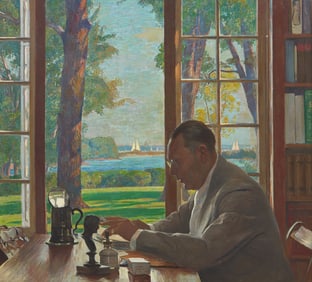 Daniel Garber (American, 1880-1958) Portrait of Hervey Allen, 1935