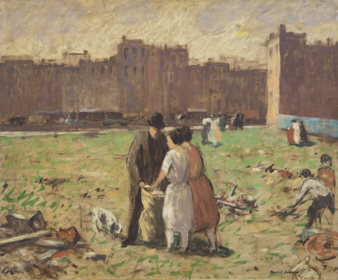 Robert Spencer (American, 1879-1931) Vacant Lot, 1930: Robert Spencer (American, 1879-1931) Vacant Lot, 1930 oil on canvas signed Robert Spencer (lower right); also signed (on the reverse) and both signed and titled (stretcher) 30 1/4 x 36 1/4 in. Provena