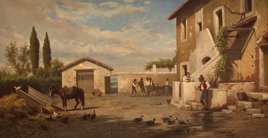 Virgil Williams (American, 1830-1886) Courtyard