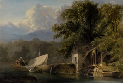 Russell Smith (American/Scottish, 1812-1896) Mouth of the Wissahickon, 1836