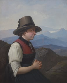 Christian Andreas Schleisner (Danish, 1810-1882) En Alpepige