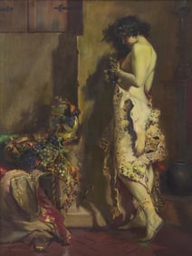 Julius Rolshoven (American, 1858-1930) Nude with Fruit