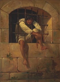 Wilhelm Nicolai Marstrand (Danish, 1810-1873) Roman Prisoner, c. 1837