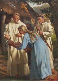 Christen Dalsgaard (Danish, 1824-1907) Ansgar Baptizes a Child, 1895