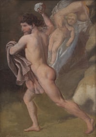 Christoffer Wilhelm Eckersberg (Danish, 1783-1853) Man Throwing a Stone (Study for When Israel's