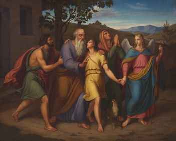 Attributed to Josef von Führich (Austrian, 1800-1876) Tobias' Departure, 1838