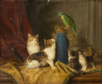 Louis Eugene Lambert (French, 1825-1900) Playmates