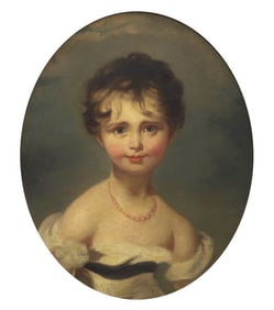 After Sir Thomas Lawrence  (British, 1769-1830)  Portrait of Lady Emily Cowper (Later Lady Ashley,