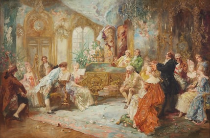 Vicente García de Paredes (Spanish, 1845-1903) Mozart at the Court of Marie Antoinette