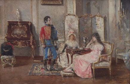 Guido Sigriste (Swiss, 1864-1915) The Courtship, 1891