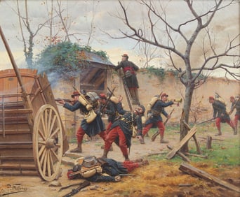Paul Louis Narcisse Grolleron (French, 1848-1901) Military Skirmish