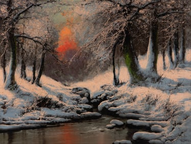 Laszlo Neogrady (Hungarian, 1896-1962) Winter River