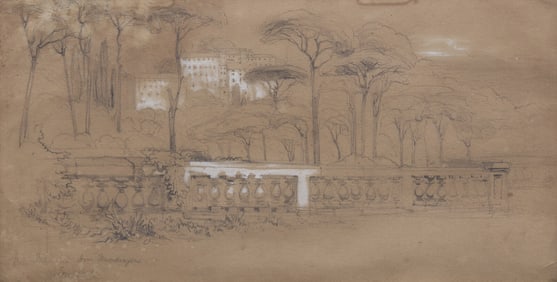 Edward Lear (British, 1812-1888) Villa Falconieri, Frascati