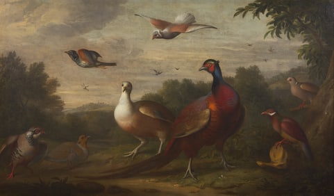 Follower of Marmaduke Cradock  (British, 1660-1717) Birds in a Landscape