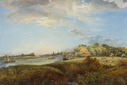 Samuel Mountjoy Smith (British, 1809-1874) The River Thames at Richmond, 1857