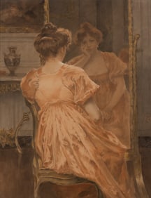 Walter MacEwen  (American, 1860-1943) Lady Before a Mirror (Contemplation)