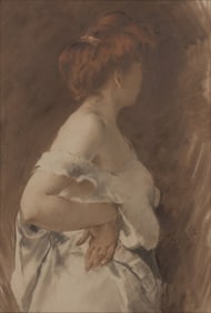 Walter MacEwen (American, 1860-1943) Woman with Red Hair