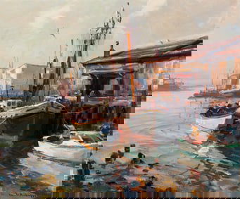 Emile Albert Gruppe  (American, 1896-1978) Gloucester Harbor