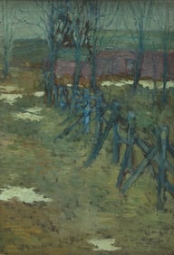 John R. Grabach  (American, 1886-1981) The Old Fence, c. 1915