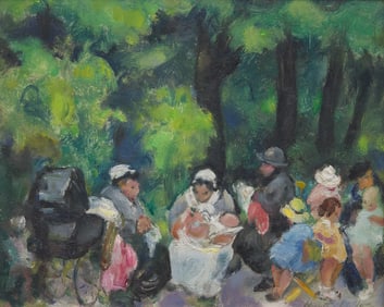 Martha Walter (American, 1875-1976) Grey Day, Luxembourg Garden