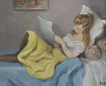 Marcel Dyf (French, 1899-1985) Claudine à la lecture