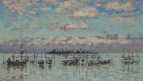 André Hambourg (French, 1909-1999) A Burano (San Francesco del Deserto), c. 1961