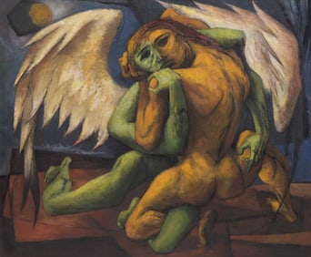 Benton Spruance (American, 1904-1967) Study for Jacob and the Angel, 1950