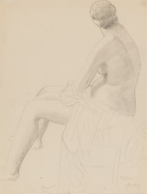 Milton Avery (American, 1885-1965) Nude With Drape