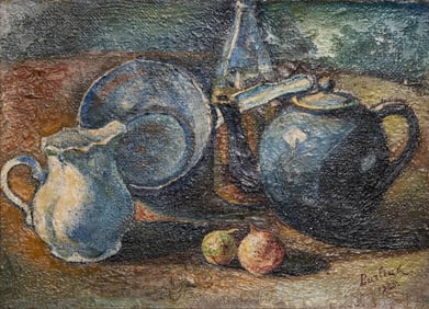 David Burliuk (Ukrainian, 1882-1967) Still Life with Teapot, 1925