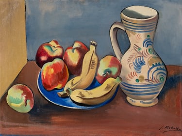 Jan Matulka (American/Czech, 1890-1972) Still Life with Five Apples