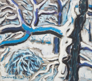 Werner Drewes (American/German, 1899-1985) Winter Forest, 1964