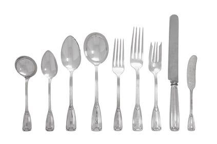 A Tiffany and Co. Saint Dunstan Silver Flatware Service