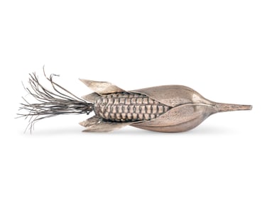 A Buccellati Silver Corn Form Table Lighter